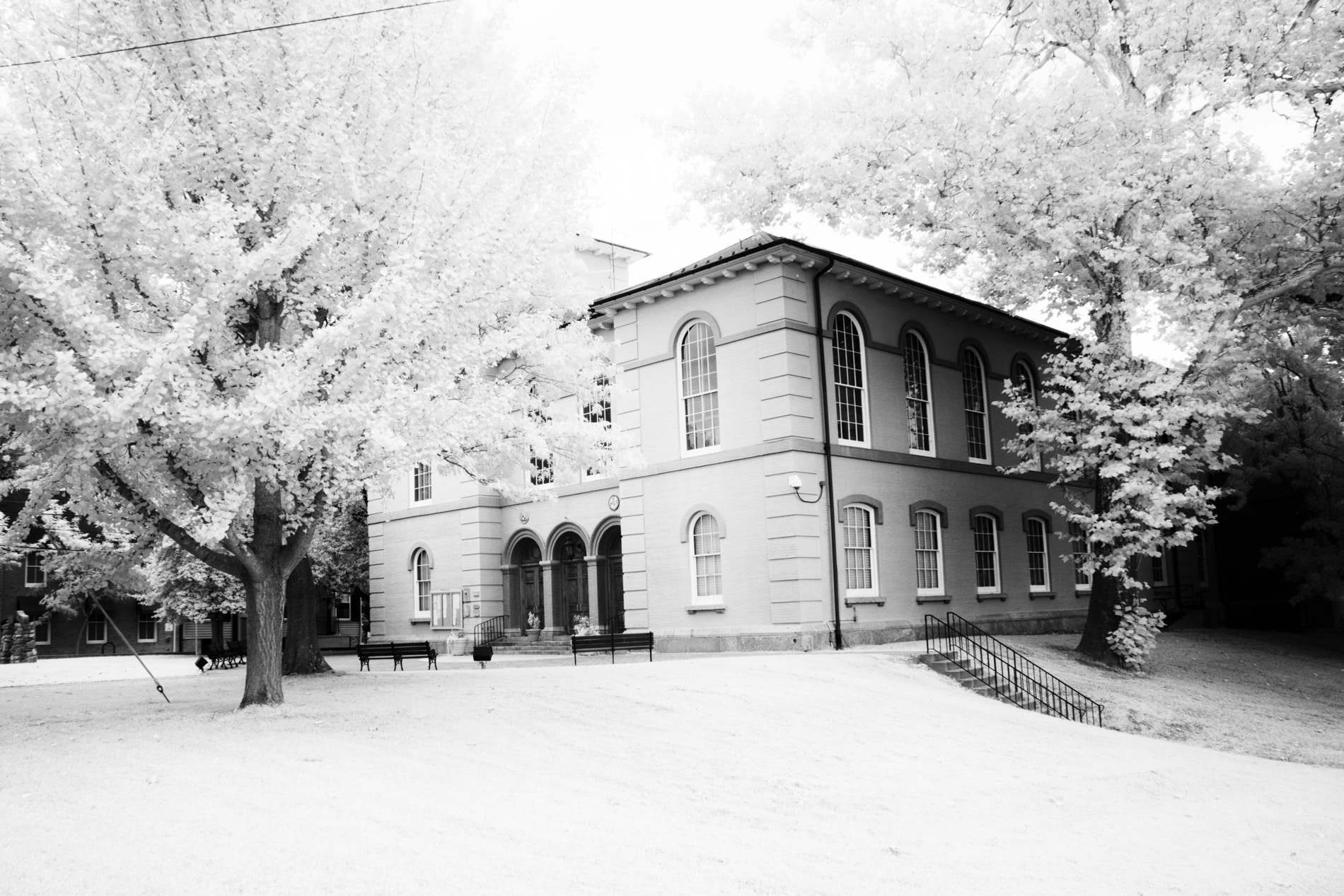 Haunted Courthouse Cambridge Maryland, Fine Art Infrared Photography by Jacqueline LaRocca