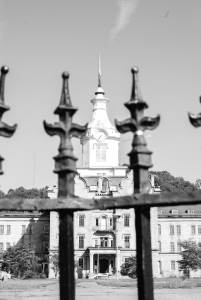Trans-Allegheny Lunatic Asylum Gate - Black and White Photography